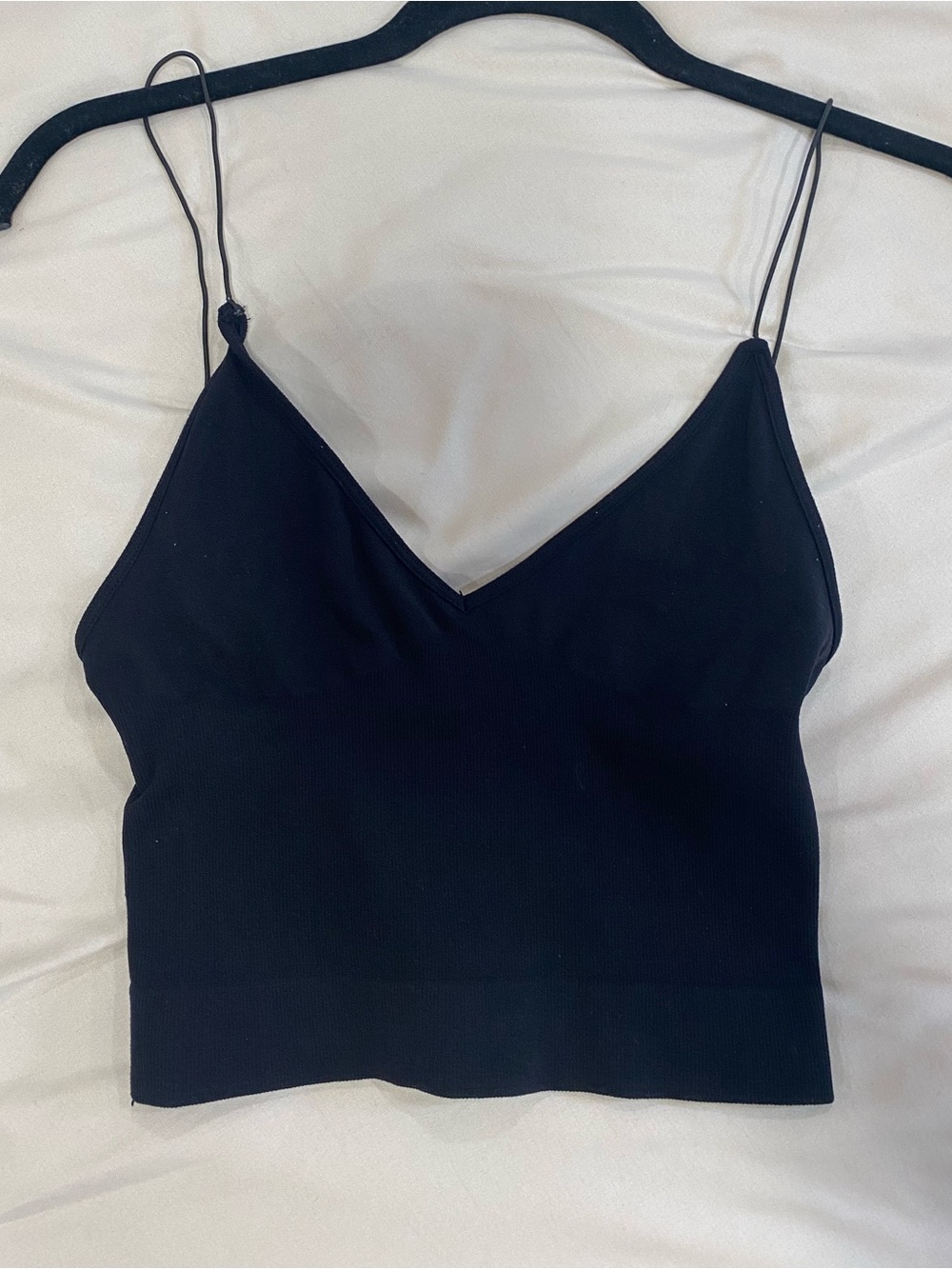 Free People black long line Bralette// work out crop top size XS-S